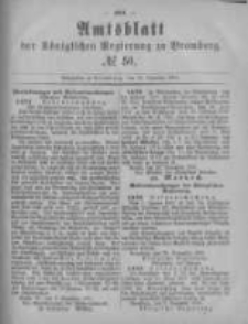 Amtsblatt der K&ouml;niglichen Preussischen Regierung zu Bromberg. 1881.12.16 No.50