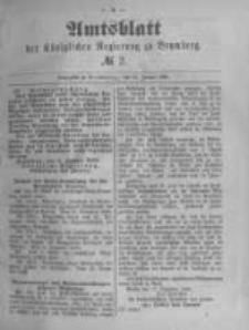 Amtsblatt der K&ouml;niglichen Preussischen Regierung zu Bromberg. 1889.01.11 No.2