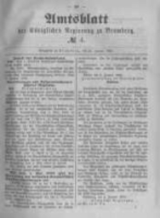 Amtsblatt der K&ouml;niglichen Preussischen Regierung zu Bromberg. 1889.01.25 No.4