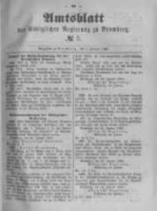 Amtsblatt der K&ouml;niglichen Preussischen Regierung zu Bromberg. 1889.02.01 No.5