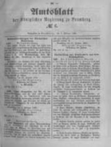 Amtsblatt der K&ouml;niglichen Preussischen Regierung zu Bromberg. 1889.02.08 No.6