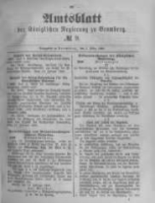 Amtsblatt der K&ouml;niglichen Preussischen Regierung zu Bromberg. 1889.03.01 No.9