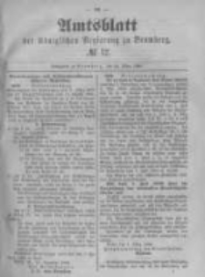 Amtsblatt der Königlichen Preussischen Regierung zu Bromberg. 1889.03.22 No.12