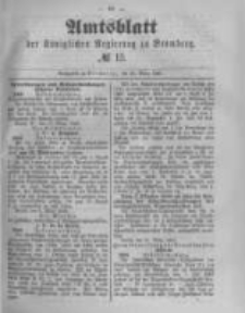Amtsblatt der K&ouml;niglichen Preussischen Regierung zu Bromberg. 1889.03.29 No.13