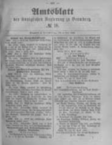 Amtsblatt der K&ouml;niglichen Preussischen Regierung zu Bromberg. 1889.05.03 No.18