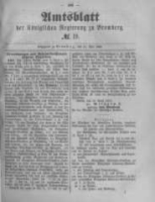 Amtsblatt der K&ouml;niglichen Preussischen Regierung zu Bromberg. 1889.05.10 No.19