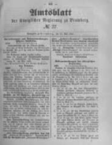 Amtsblatt der K&ouml;niglichen Preussischen Regierung zu Bromberg. 1889.05.31 No.22