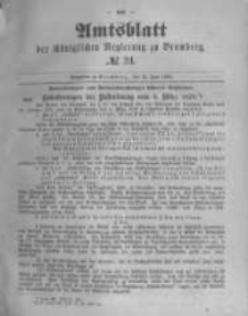 Amtsblatt der K&ouml;niglichen Preussischen Regierung zu Bromberg. 1889.06.14 No.24