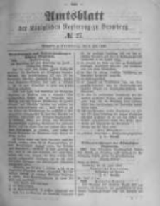 Amtsblatt der K&ouml;niglichen Preussischen Regierung zu Bromberg. 1889.07.05 No.27