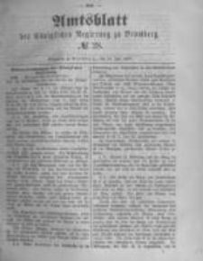 Amtsblatt der K&ouml;niglichen Preussischen Regierung zu Bromberg. 1889.07.12 No.28