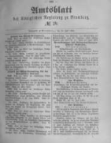 Amtsblatt der K&ouml;niglichen Preussischen Regierung zu Bromberg. 1889.07.19 No.29