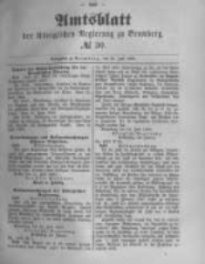 Amtsblatt der K&ouml;niglichen Preussischen Regierung zu Bromberg. 1889.07.26 No.30