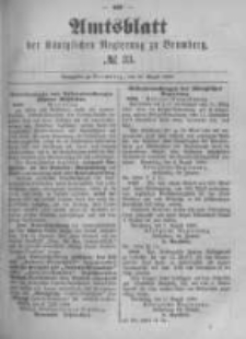 Amtsblatt der Königlichen Preussischen Regierung zu Bromberg. 1889.08.16 No.33