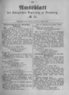 Amtsblatt der K&ouml;niglichen Preussischen Regierung zu Bromberg. 1889.08.30 No.35