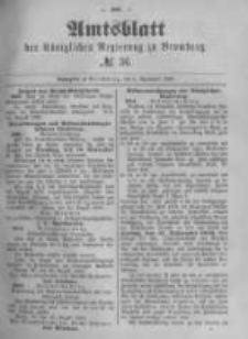 Amtsblatt der K&ouml;niglichen Preussischen Regierung zu Bromberg. 1889.09.06 No.36
