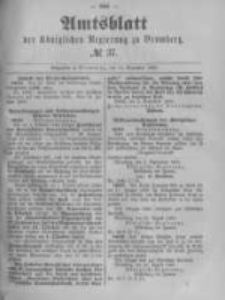 Amtsblatt der K&ouml;niglichen Preussischen Regierung zu Bromberg. 1889.09.13 No.37