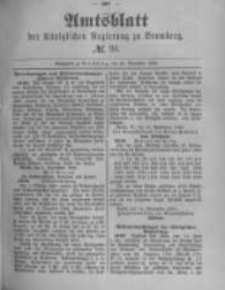 Amtsblatt der K&ouml;niglichen Preussischen Regierung zu Bromberg. 1889.09.20 No.38