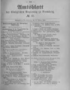 Amtsblatt der K&ouml;niglichen Preussischen Regierung zu Bromberg. 1889.10.18 No.42