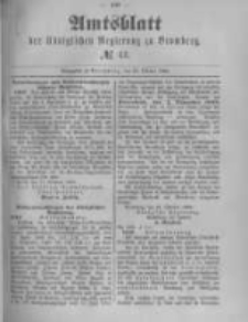 Amtsblatt der K&ouml;niglichen Preussischen Regierung zu Bromberg. 1889.10.25 No.43