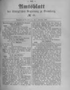 Amtsblatt der K&ouml;niglichen Preussischen Regierung zu Bromberg. 1889.11.01 No.44
