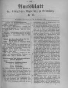 Amtsblatt der K&ouml;niglichen Preussischen Regierung zu Bromberg. 1889.11.15 No.46