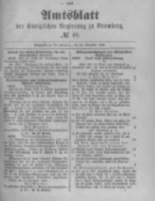 Amtsblatt der K&ouml;niglichen Preussischen Regierung zu Bromberg. 1889.11.29 No.48