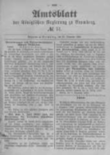Amtsblatt der K&ouml;niglichen Preussischen Regierung zu Bromberg. 1889.12.20 No.51