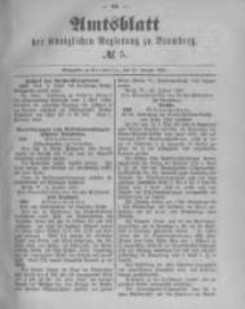 Amtsblatt der K&ouml;niglichen Preussischen Regierung zu Bromberg. 1890.01.31 No.5