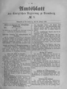 Amtsblatt der K&ouml;niglichen Preussischen Regierung zu Bromberg. 1890.02.28 No.9