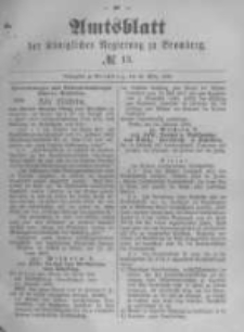 Amtsblatt der K&ouml;niglichen Preussischen Regierung zu Bromberg. 1890.03.28 No.13