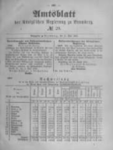 Amtsblatt der K&ouml;niglichen Preussischen Regierung zu Bromberg. 1890.05.16 No.20