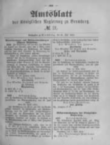 Amtsblatt der K&ouml;niglichen Preussischen Regierung zu Bromberg. 1890.05.23 No.21