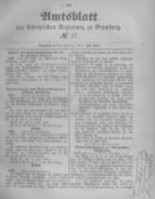 Amtsblatt der K&ouml;niglichen Preussischen Regierung zu Bromberg. 1890.07.04 No.27