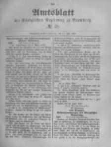 Amtsblatt der K&ouml;niglichen Preussischen Regierung zu Bromberg. 1890.07.11 No.28
