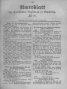 Amtsblatt der K&ouml;niglichen Preussischen Regierung zu Bromberg. 1890.07.18 No.29