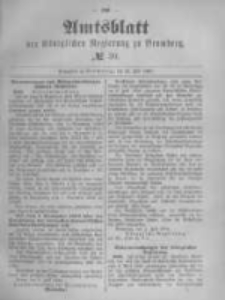 Amtsblatt der K&ouml;niglichen Preussischen Regierung zu Bromberg. 1890.07.25 No.30