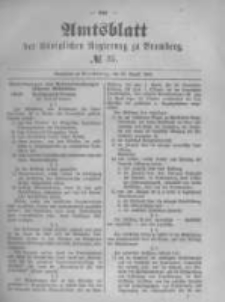 Amtsblatt der Königlichen Preussischen Regierung zu Bromberg. 1890.08.29 No.35