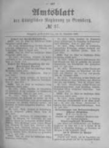 Amtsblatt der Königlichen Preussischen Regierung zu Bromberg. 1890.09.12 No.37