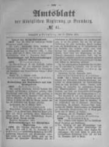 Amtsblatt der K&ouml;niglichen Preussischen Regierung zu Bromberg. 1890.10.10 No.41