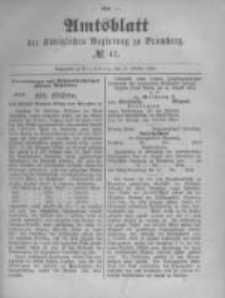 Amtsblatt der K&ouml;niglichen Preussischen Regierung zu Bromberg. 1890.10.17 No.42