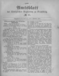 Amtsblatt der K&ouml;niglichen Preussischen Regierung zu Bromberg. 1890.11.07 No.45