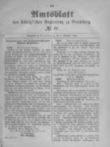 Amtsblatt der Königlichen Preussischen Regierung zu Bromberg. 1890.12.05 No.49