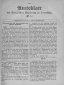 Amtsblatt der K&ouml;niglichen Preussischen Regierung zu Bromberg. 1890.12.19 No.51