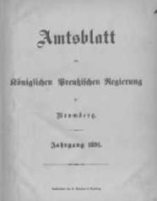 Amtsblatt der K&ouml;niglichen Preussischen Regierung zu Bromberg. 1891.01.01 No.1