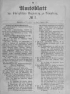 Amtsblatt der Königlichen Preussischen Regierung zu Bromberg. 1891.01.08 No.2