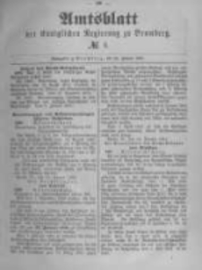 Amtsblatt der K&ouml;niglichen Preussischen Regierung zu Bromberg. 1891.01.22 No.4
