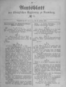Amtsblatt der K&ouml;niglichen Preussischen Regierung zu Bromberg. 1891.01.29 No.5