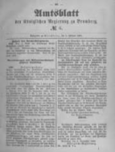 Amtsblatt der K&ouml;niglichen Preussischen Regierung zu Bromberg. 1891.02.05 No.6
