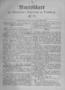 Amtsblatt der K&ouml;niglichen Preussischen Regierung zu Bromberg. 1891.03.26 No.13