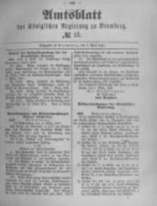 Amtsblatt der K&ouml;niglichen Preussischen Regierung zu Bromberg. 1891.04.09 No.15